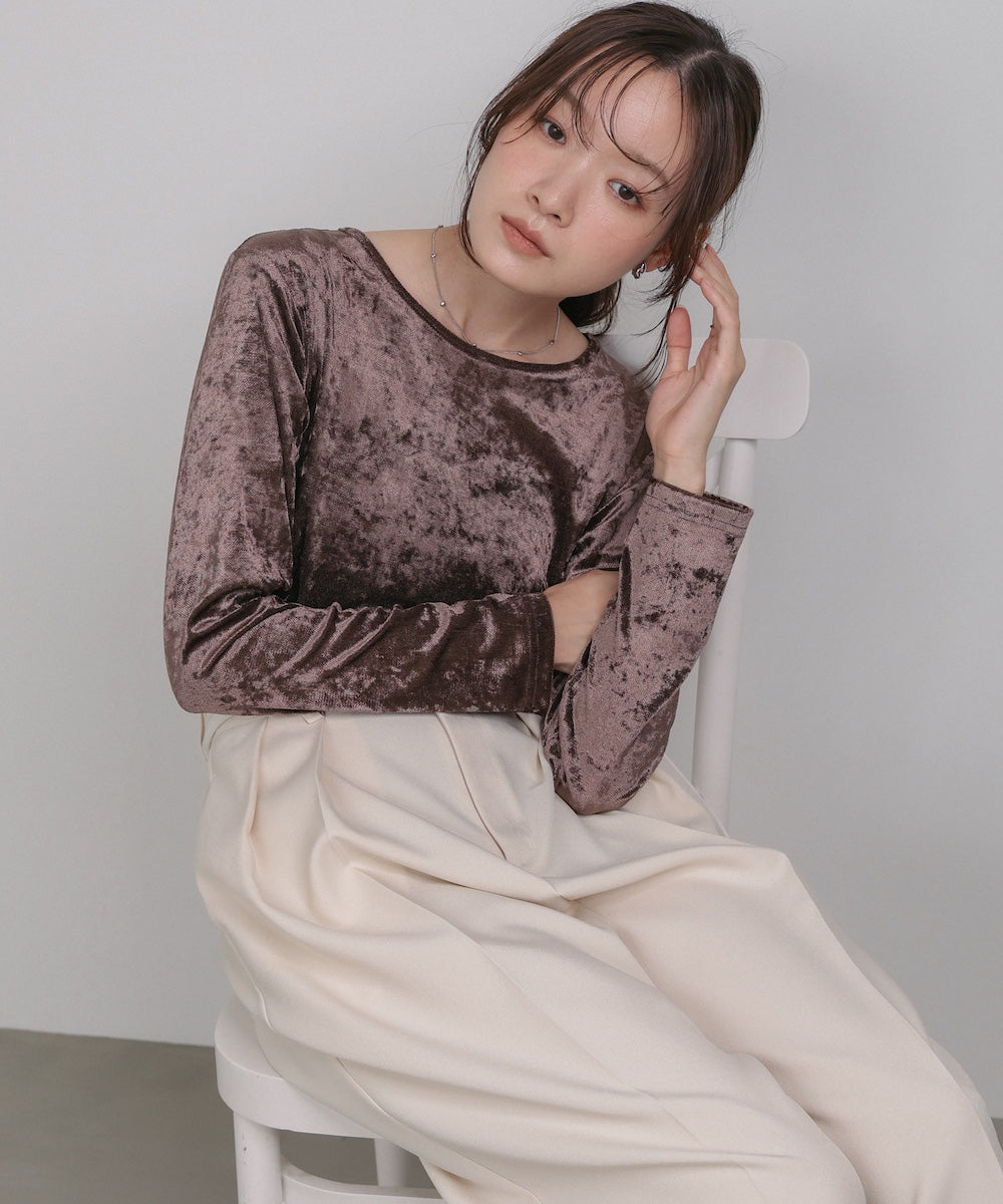 シアーベロアベーシックカットソー