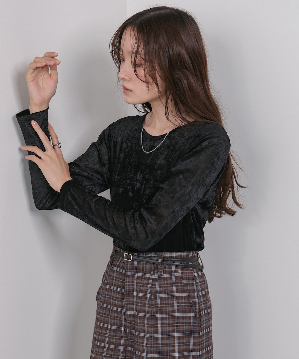 シアーベロアベーシックカットソー