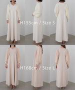 袖オーガンジーポンチワンピース