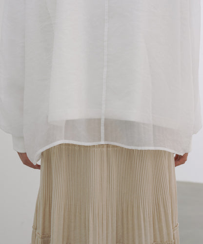 シアーレイヤードプリントスウェットトップス