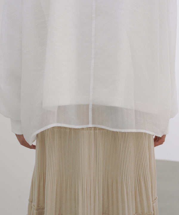 シアーレイヤードプリントスウェットトップス