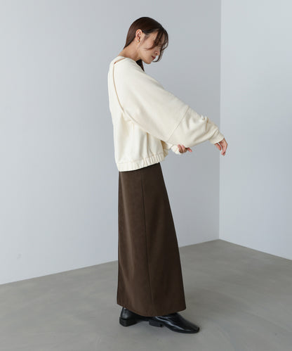 レイヤードライクパイピングスウェットトップス