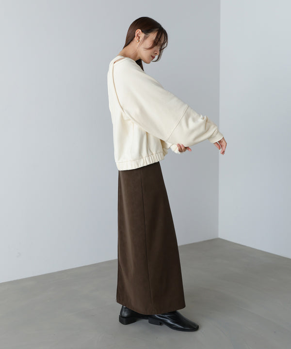 レイヤードライクパイピングスウェットトップス