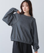 レイヤードライクパイピングスウェットトップス