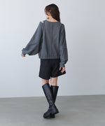 レイヤードライクパイピングスウェットトップス