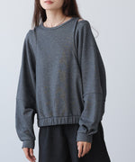 レイヤードライクパイピングスウェットトップス