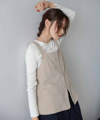 ピーチ起毛ベスト