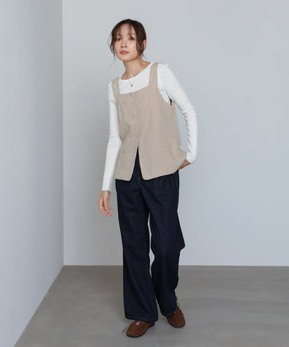 ピーチ起毛ベスト