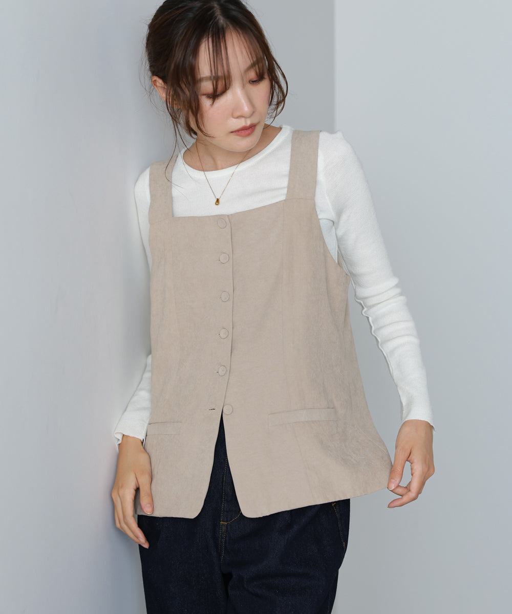 ピーチ起毛ベスト