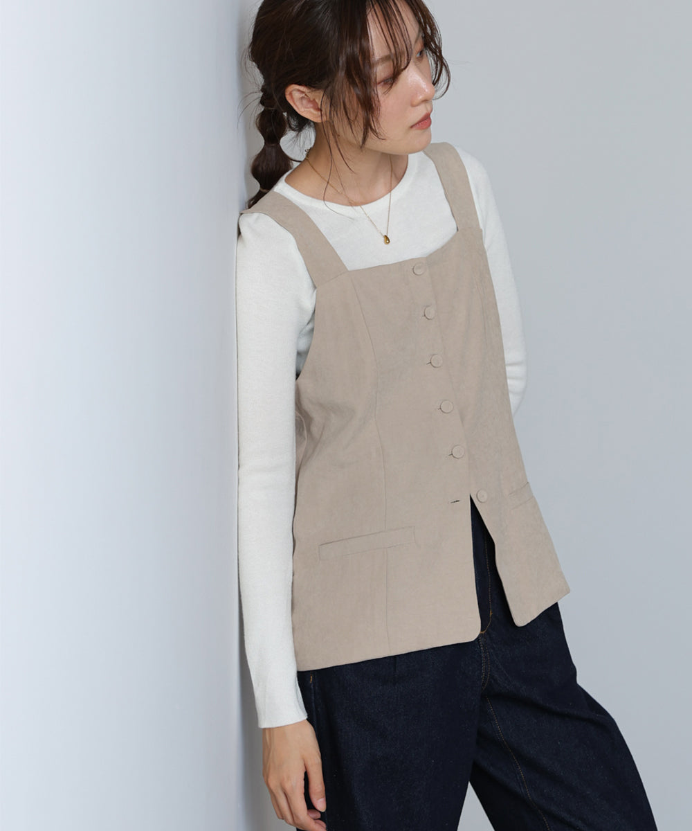 ピーチ起毛ベスト