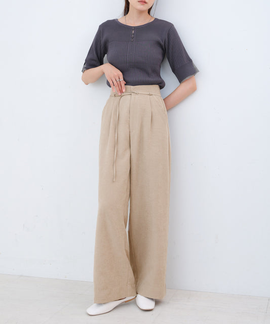 ピーチ起毛ストレートパンツ