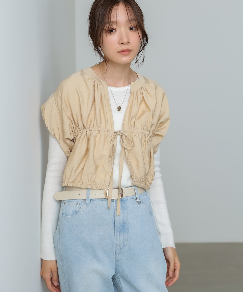 ギャザードロストシャツベスト