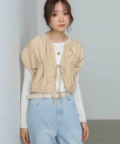 ギャザードロストシャツベスト