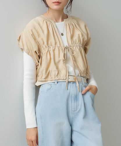 ギャザードロストシャツベスト