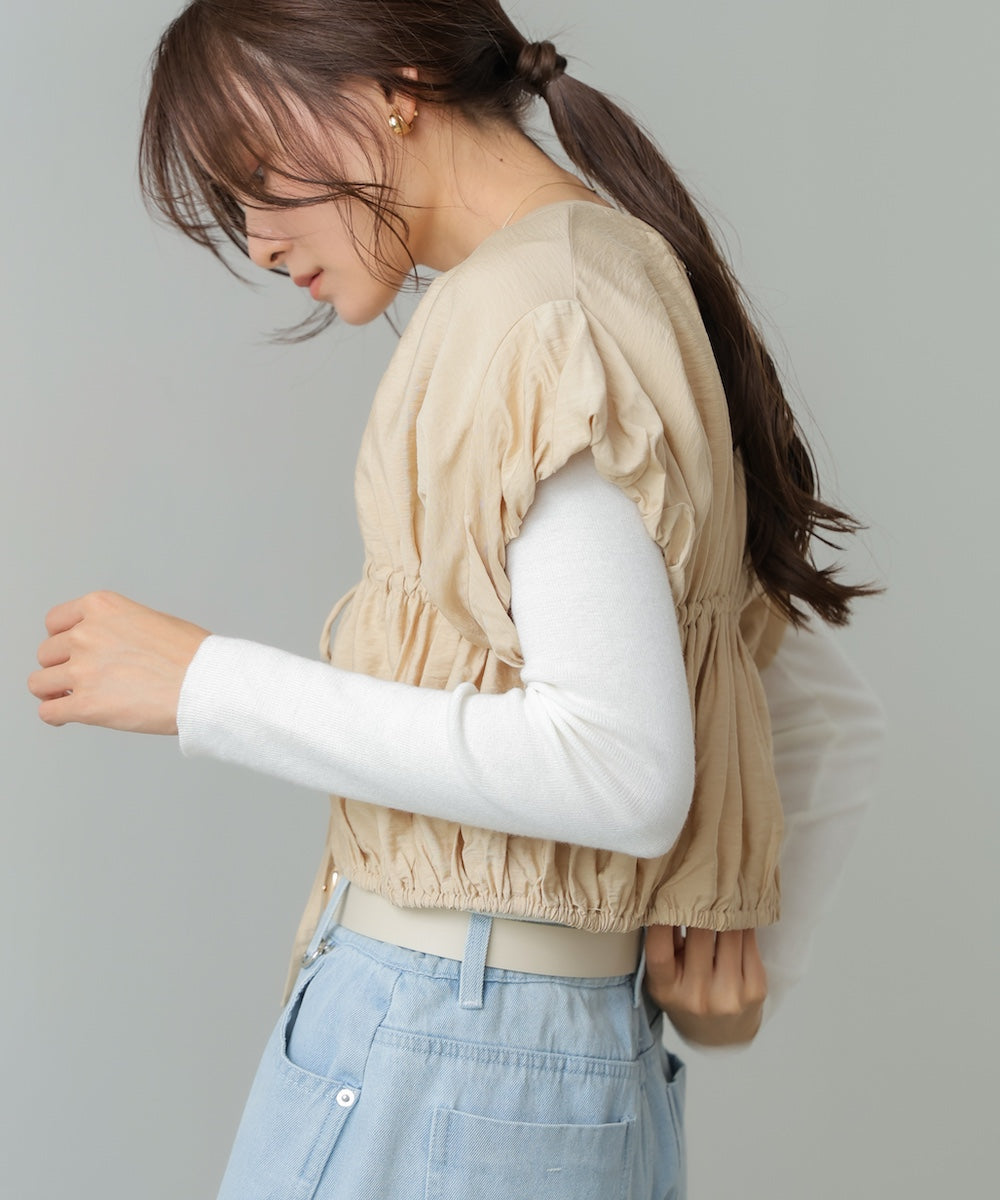 ギャザードロストシャツベスト