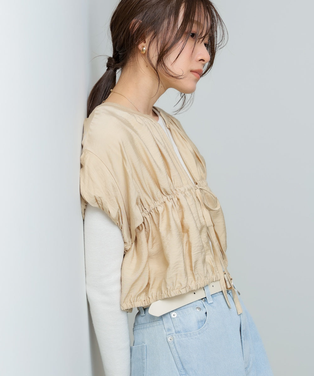 ギャザードロストシャツベスト