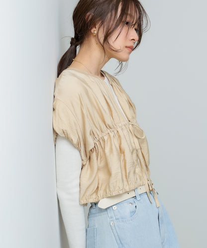 ギャザードロストシャツベスト