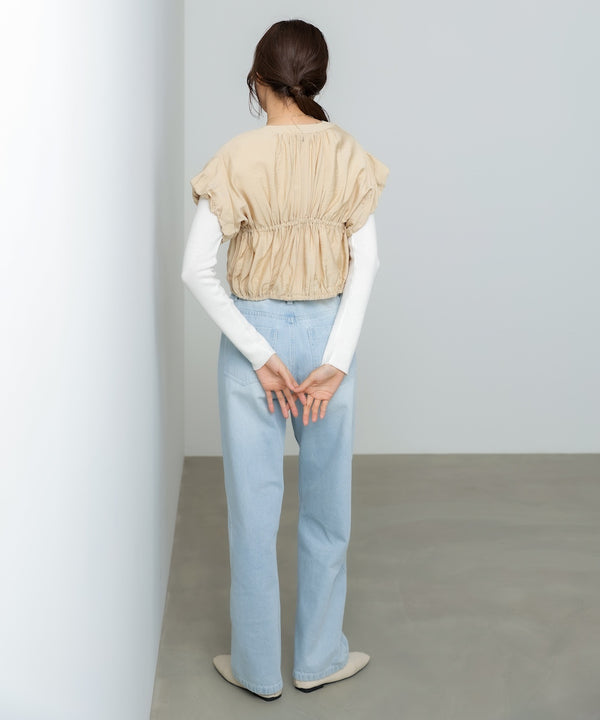 ギャザードロストシャツベスト