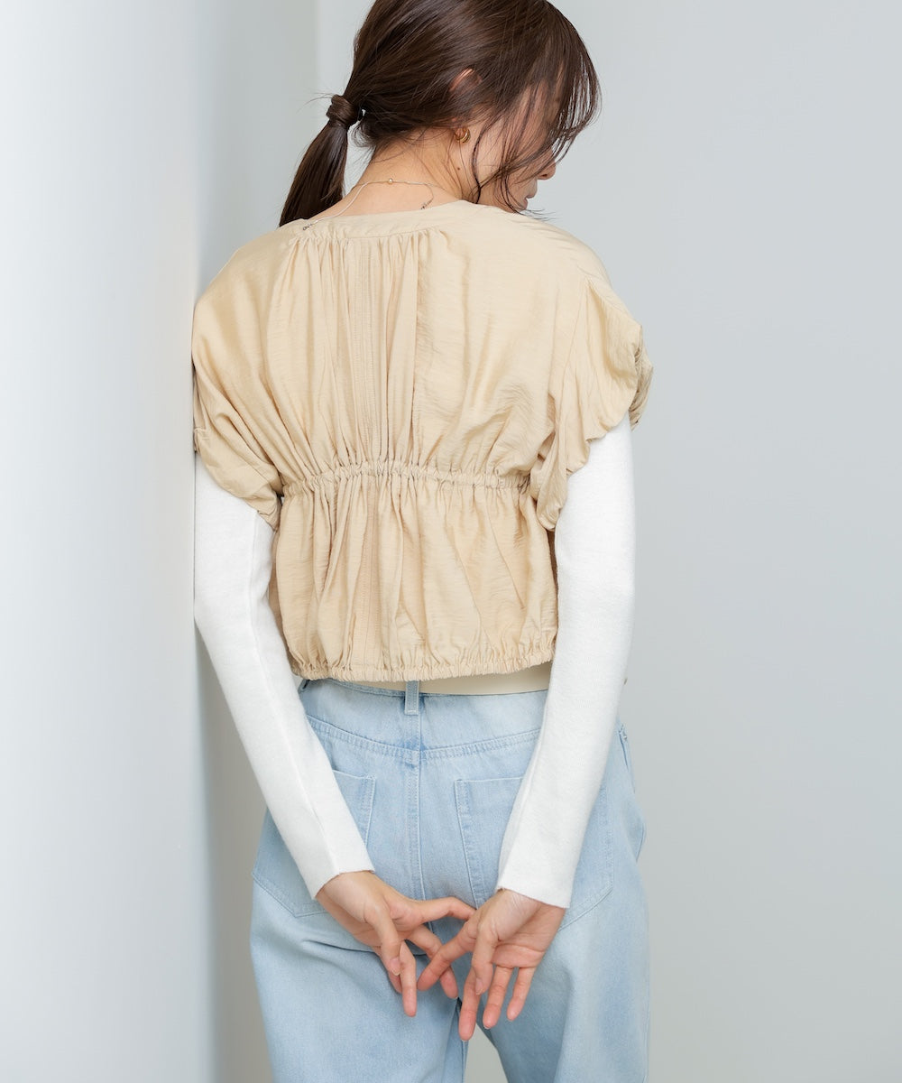 ギャザードロストシャツベスト