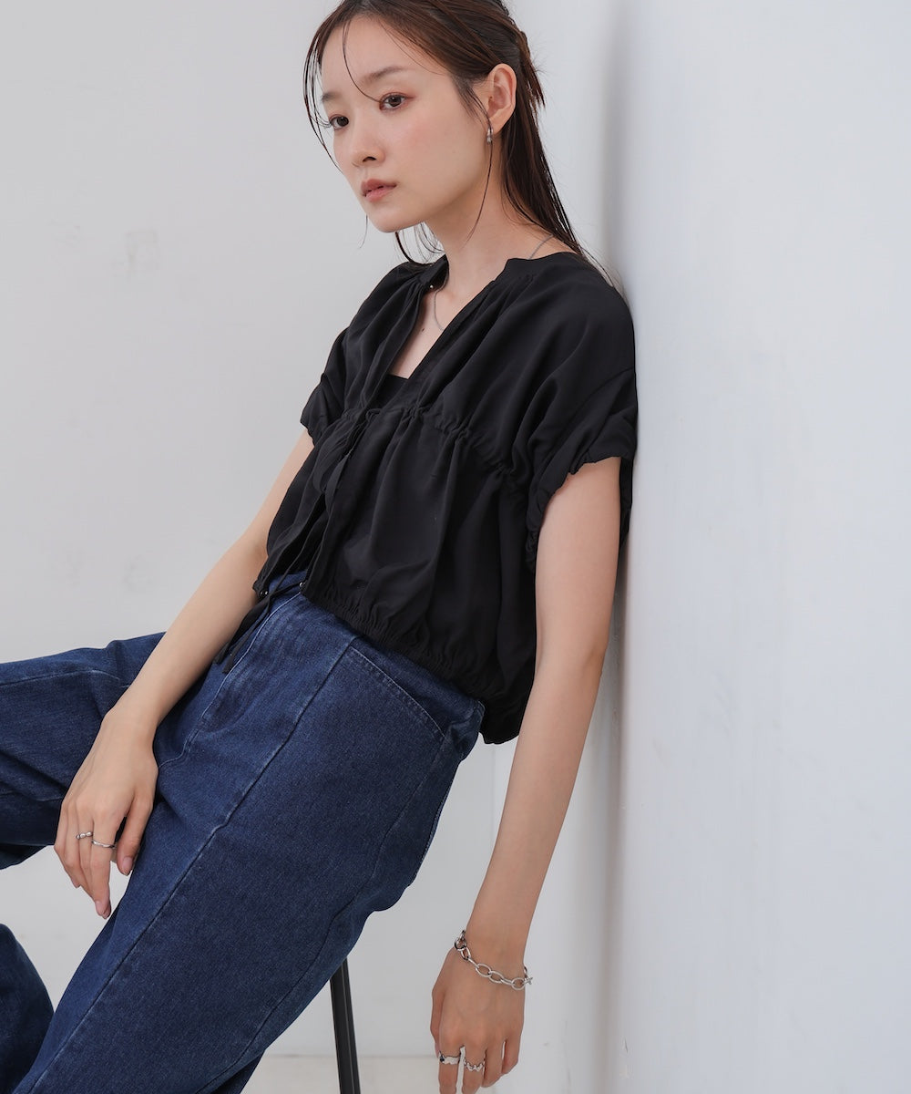 ギャザードロストシャツベスト