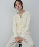 チュールギャザーカーディガン