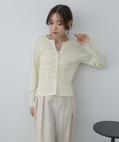 チュールギャザーカーディガン