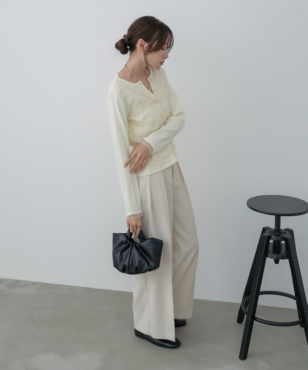 【2026SS】チュールギャザーカーディガン