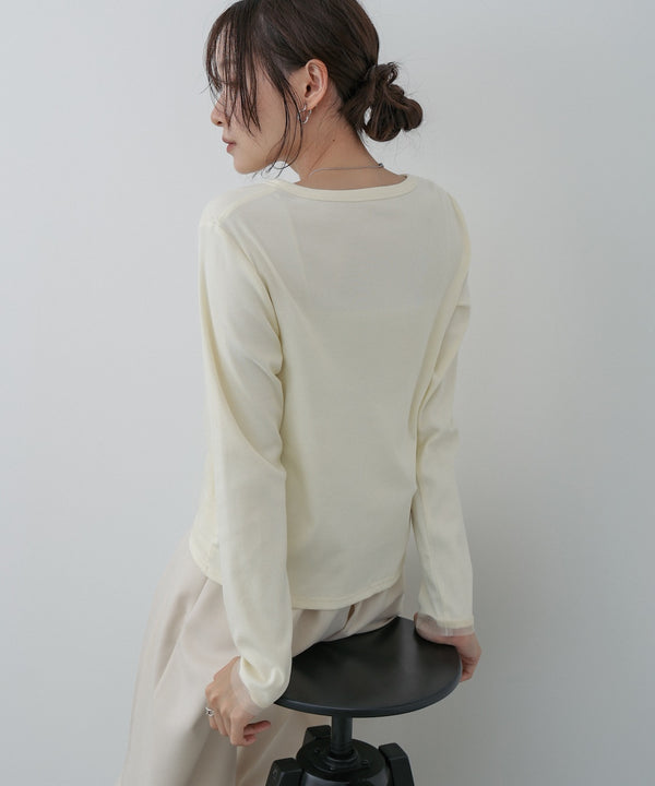 【2026SS】チュールギャザーカーディガン