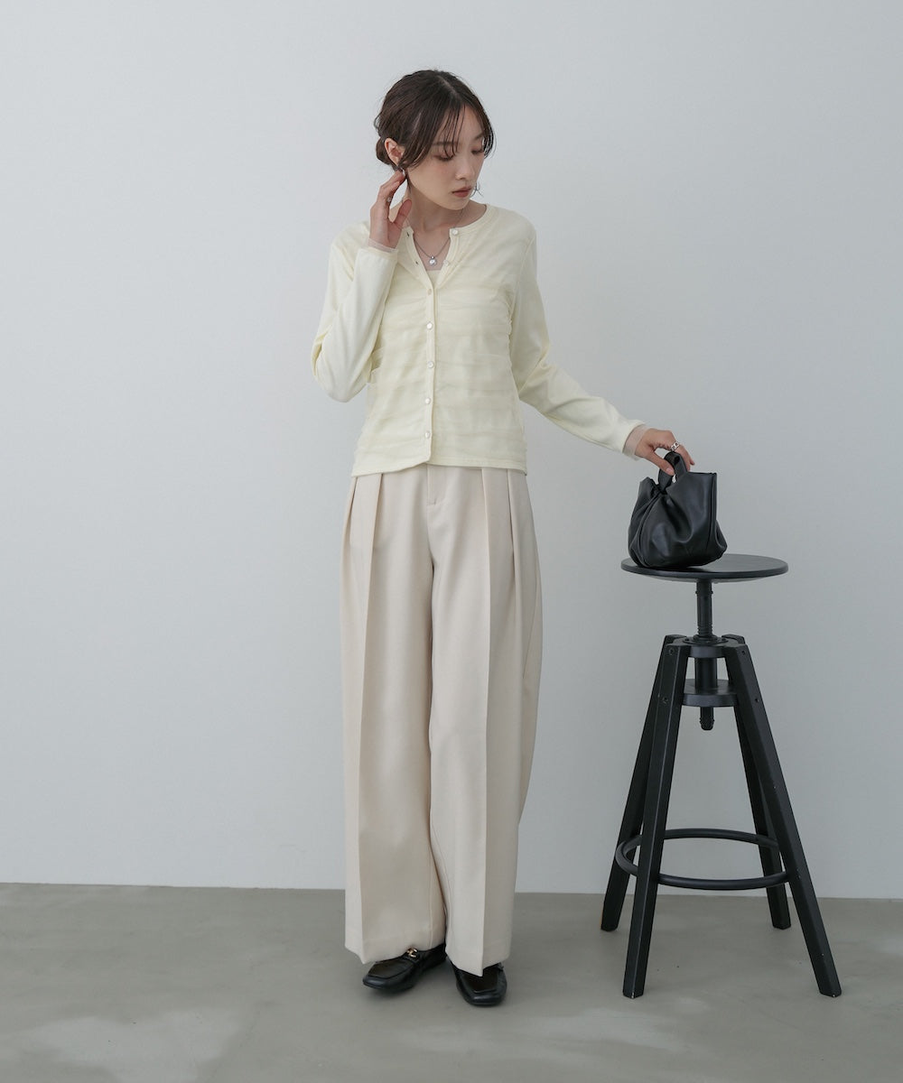 【2026SS】チュールギャザーカーディガン