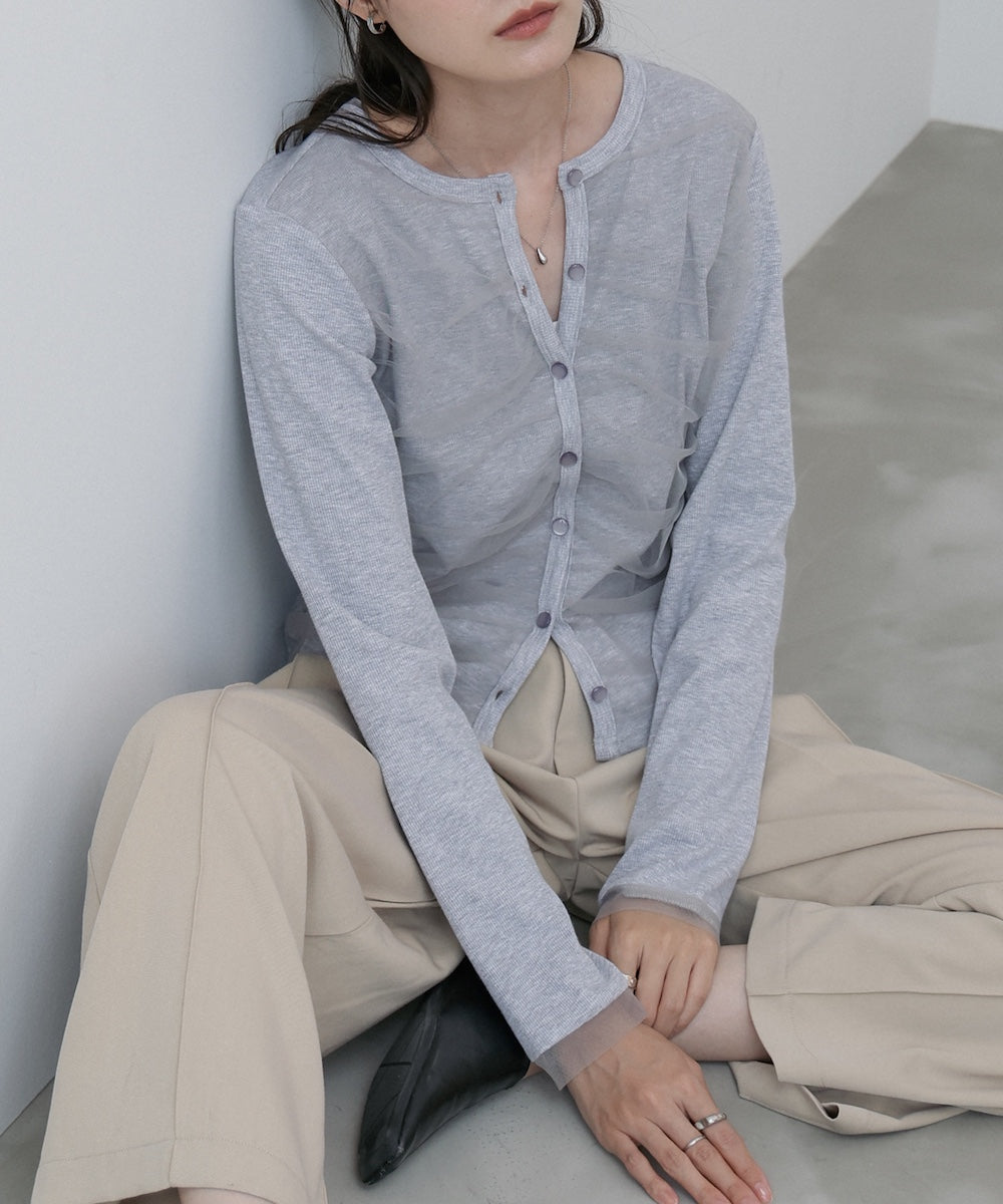 ANDMARY ダリアチュールカーディガン This week's featured picks 】 あみあみレースカーディガン