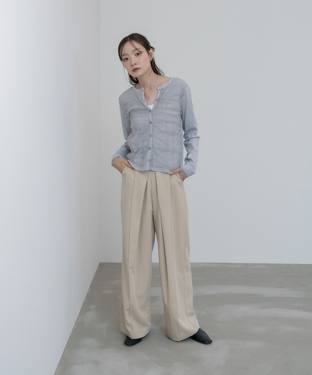 チュールギャザーカーディガン