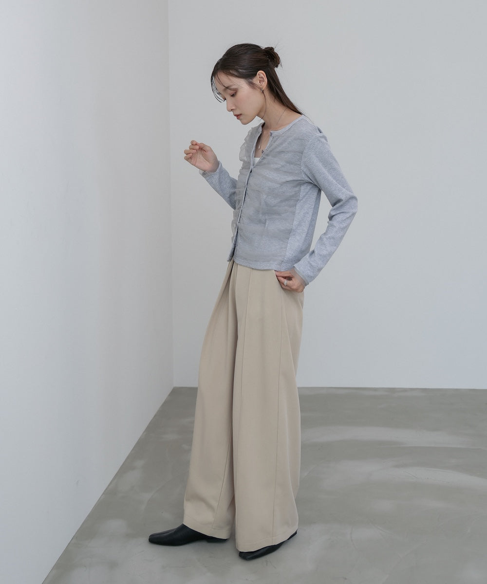 チュールギャザーカーディガン