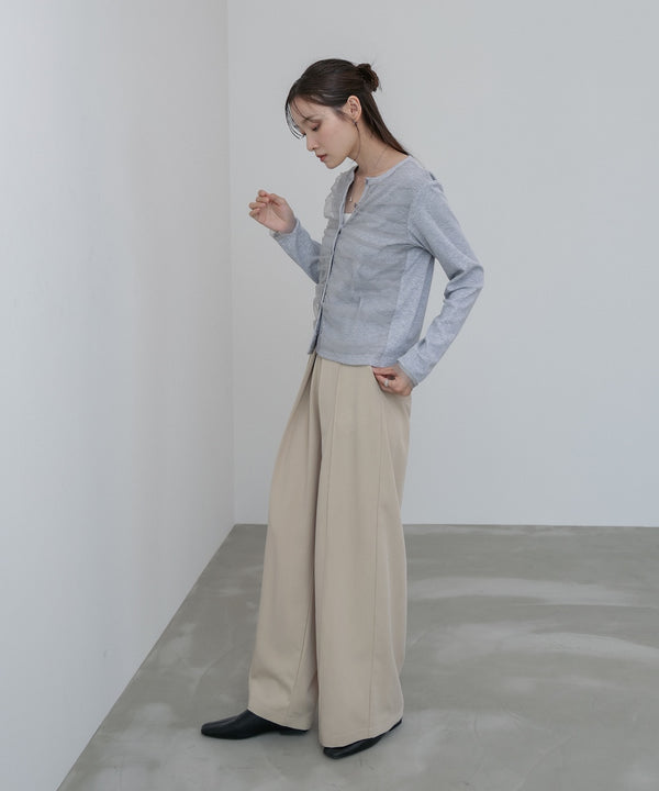 チュールギャザーカーディガン