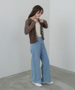 チュールギャザーカーディガン