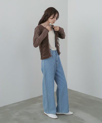 チュールギャザーカーディガン