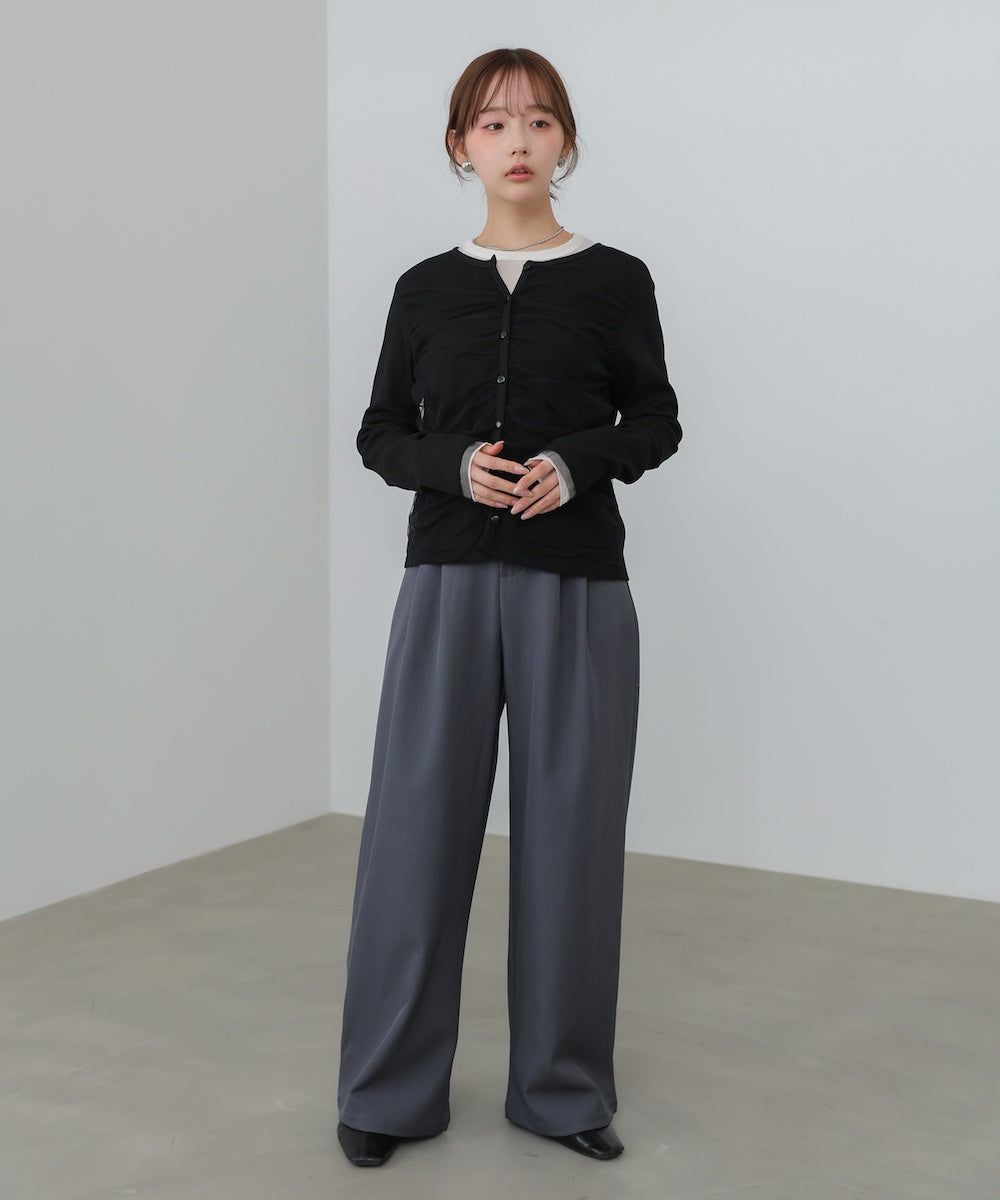 【2026SS】チュールギャザーカーディガン