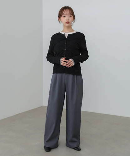 【2026SS】チュールギャザーカーディガン