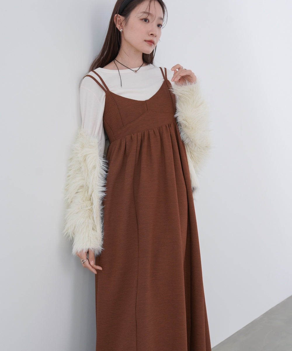 【S・Mサイズ展開】ビスチェライクフレアキャミワンピース