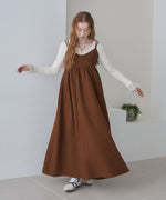 【S・Mサイズ展開】ビスチェライクフレアキャミワンピース