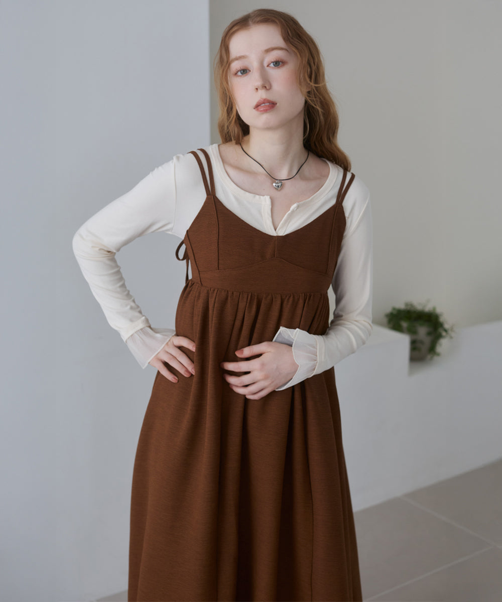 S・Mサイズ展開】ビスチェライクフレアキャミワンピース – Bab