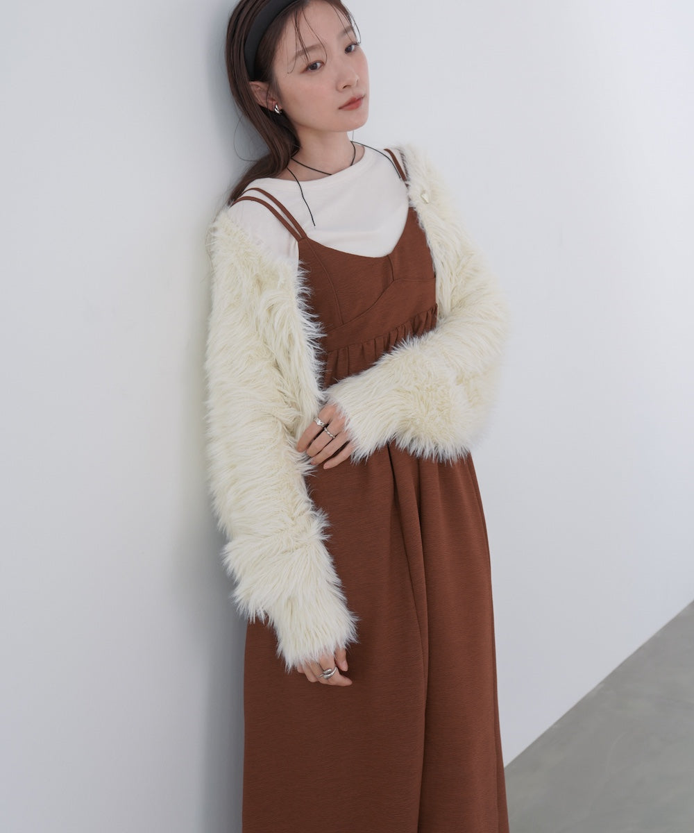 【S・Mサイズ展開】ビスチェライクフレアキャミワンピース