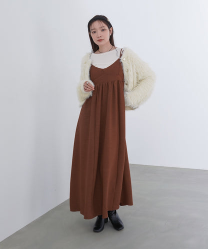 【S・Mサイズ展開】ビスチェライクフレアキャミワンピース