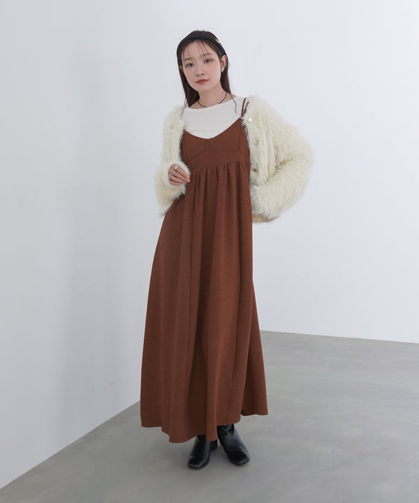 【S・Mサイズ展開】ビスチェライクフレアキャミワンピース