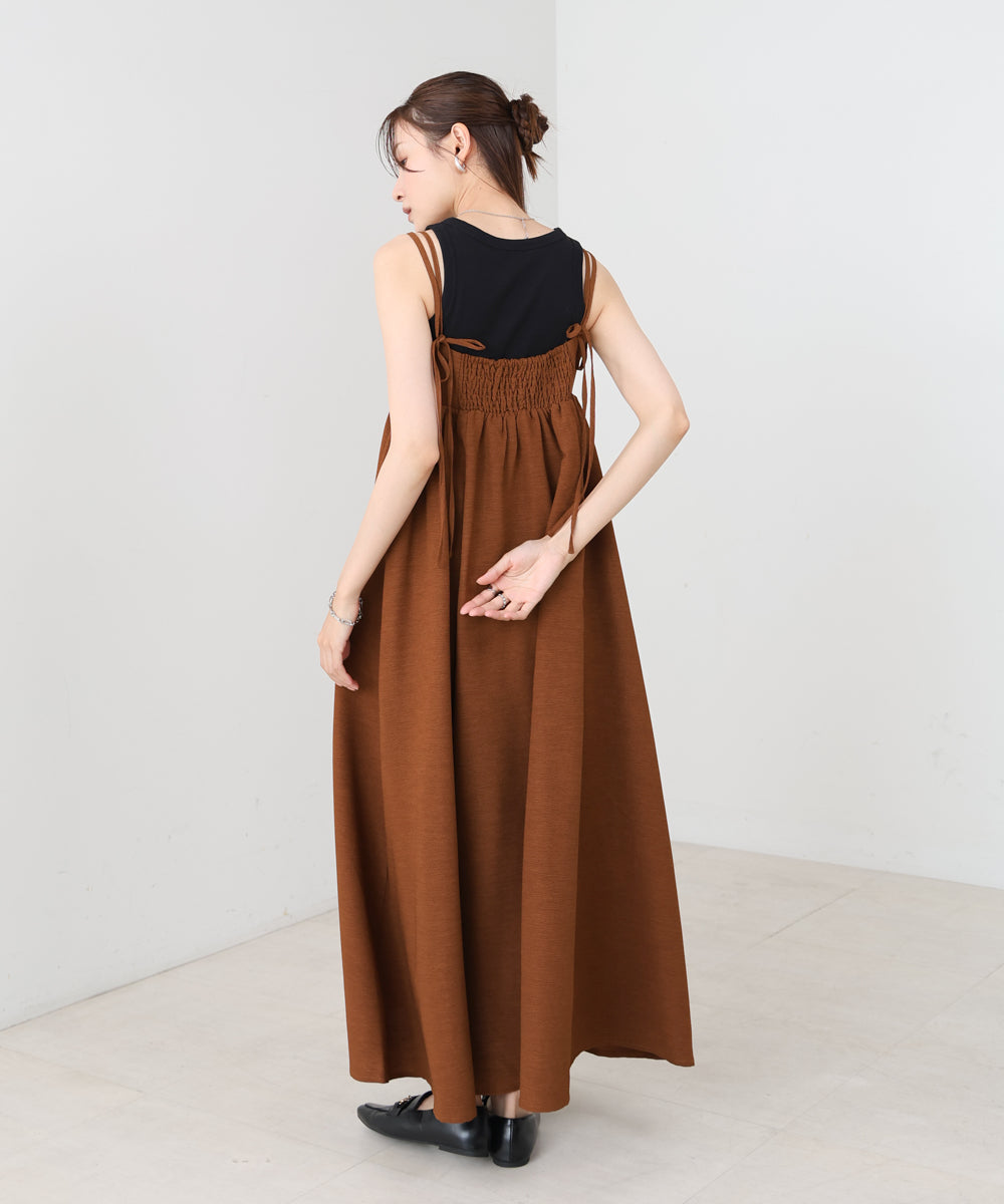 S・Mサイズ展開】ビスチェライクフレアキャミワンピース – Bab