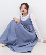 【S・Mサイズ展開】ビスチェライクフレアキャミワンピース