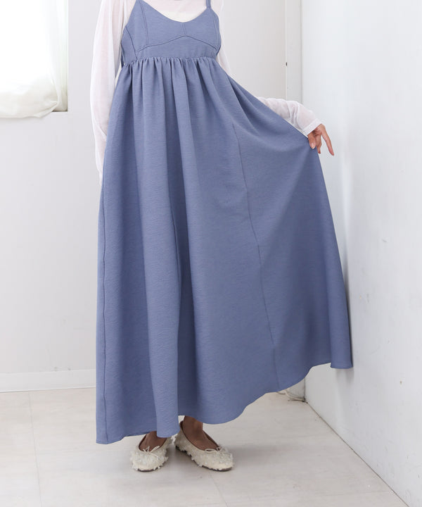 【S・Mサイズ展開】ビスチェライクフレアキャミワンピース