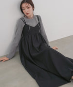 【S・Mサイズ展開】ビスチェライクフレアキャミワンピース