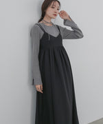 【S・Mサイズ展開】ビスチェライクフレアキャミワンピース