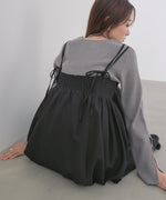 【S・Mサイズ展開】ビスチェライクフレアキャミワンピース