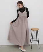 【S・Mサイズ展開】ビスチェライクフレアキャミワンピース